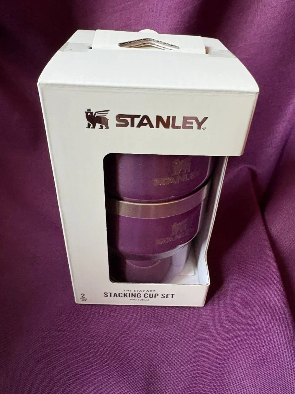 NEW Stanley Stay Hot Stacking Cup Set 2-Pack 10 oz Wisteria Shine NIB